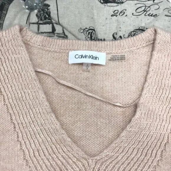 Calvin Klein V-Neck Stitch Tunic Sweater - Picture 3 of 6